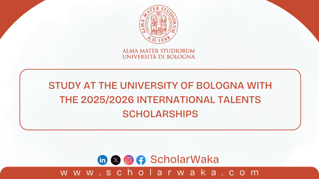2025/2026 University of Bologna International Talents Scholarships