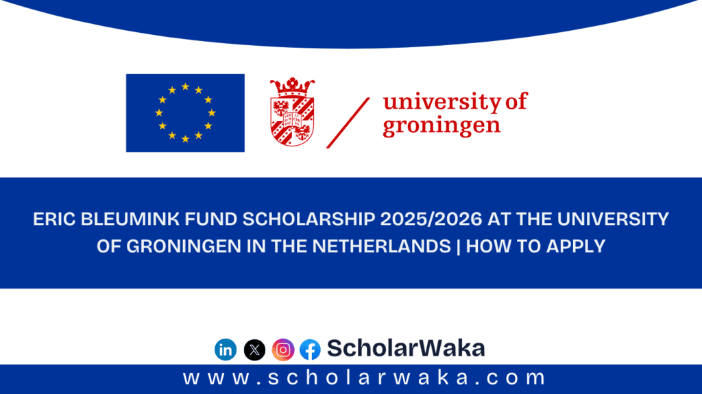 Eric Bleumink Fund Scholarship 2025/2026 - ScholarWaka
