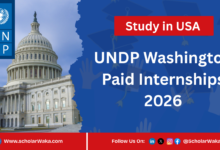 UNDP Washington Paid Internships 2026 | Study in the USA - ScholarWaka