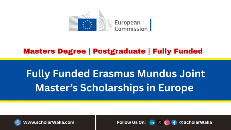 Erasmus Mundus Joint Master’s Scholarships - ScholarWaka