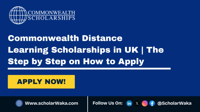 Commonwealth Distance Learning Scholarships 2025/2026 - ScholarWaka