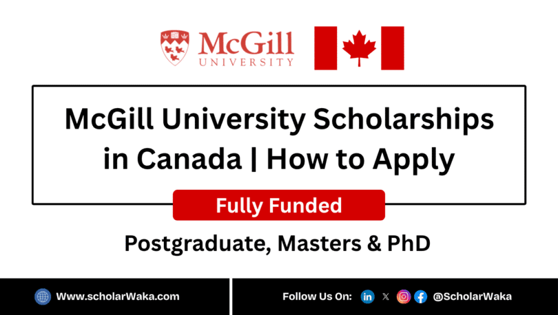McGill University 2025/2026 Graduate Scholarship in Canada - ScholarWaka