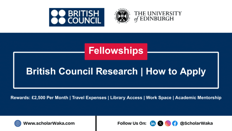British Council 2026 Research Fellowships - ScholarWaka