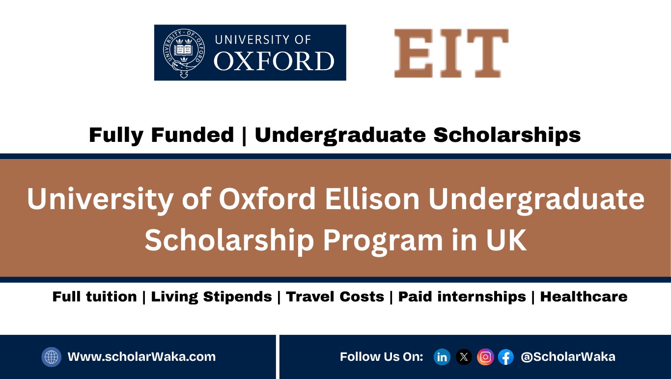 University of Oxford Ellison Undergraduate Scholars Program 2026 - ScholarWaka