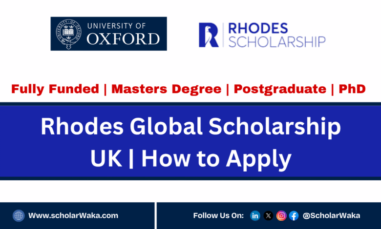 Rhodes Global Scholarship 2026 in UK | How to Apply - ScholarWaka