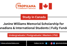 Janine Williams Memorial Scholarship 2025 for Canadians | Fully Funded - ScholarWaka