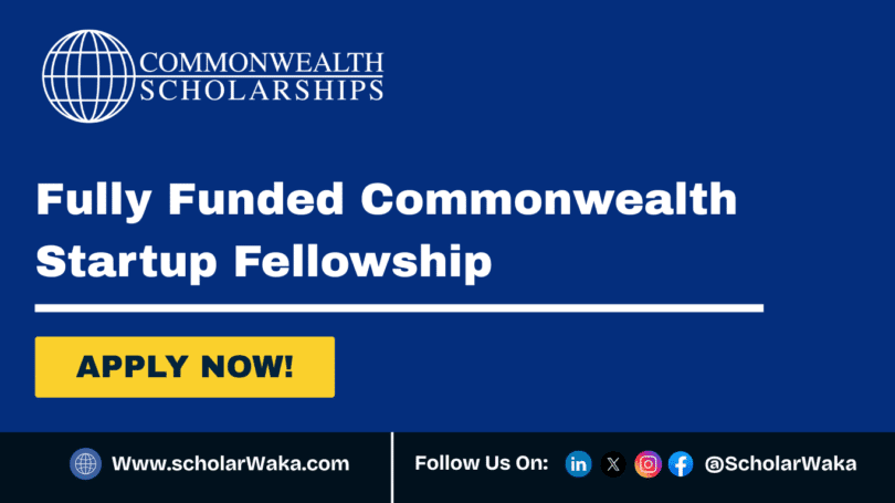 2025 Commonwealth Startup Fellowship | Fully Funded. Apply Now! - ScholarWaka