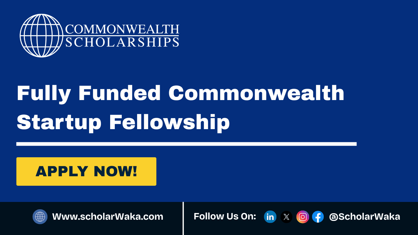 2025 Commonwealth Startup Fellowship | Fully Funded. Apply Now! - ScholarWaka