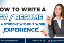 How To Write a CV/Resume As a Student Without Work Experience - ScholarWaka