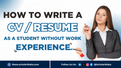 How To Write a CV/Resume As a Student Without Work Experience - ScholarWaka