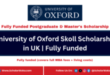 University of Oxford Skoll Scholarship in UK 2026 | Fully Funded - ScholarWaka
