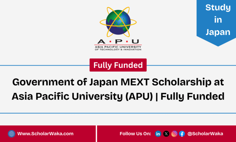 2026 Government of Japan MEXT Scholarship at Asia Pacific University (APU) | Fully Funded - ScholarWaka
