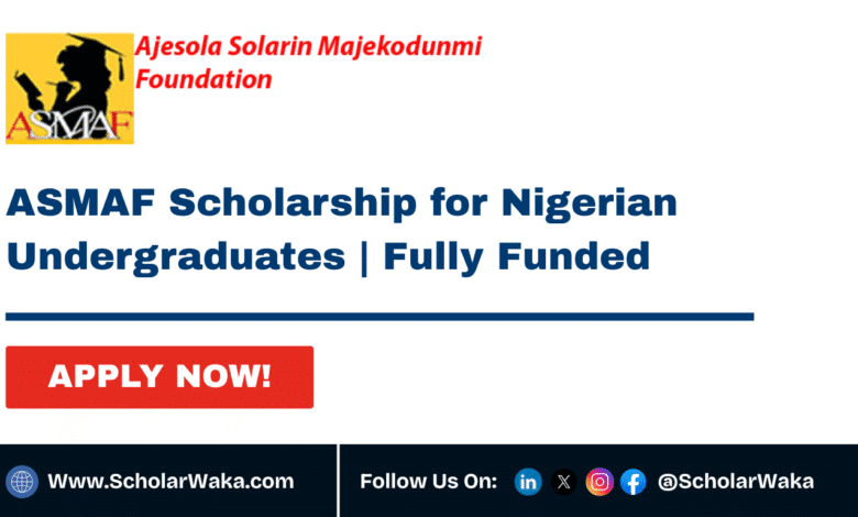 ASMAF Scholarship for Nigerian Undergraduates 2025 | Fully Funded - Scholarwaka