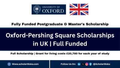 Oxford-Pershing Square Scholarships 2026 in UK | Full Funded - ScholarWaka