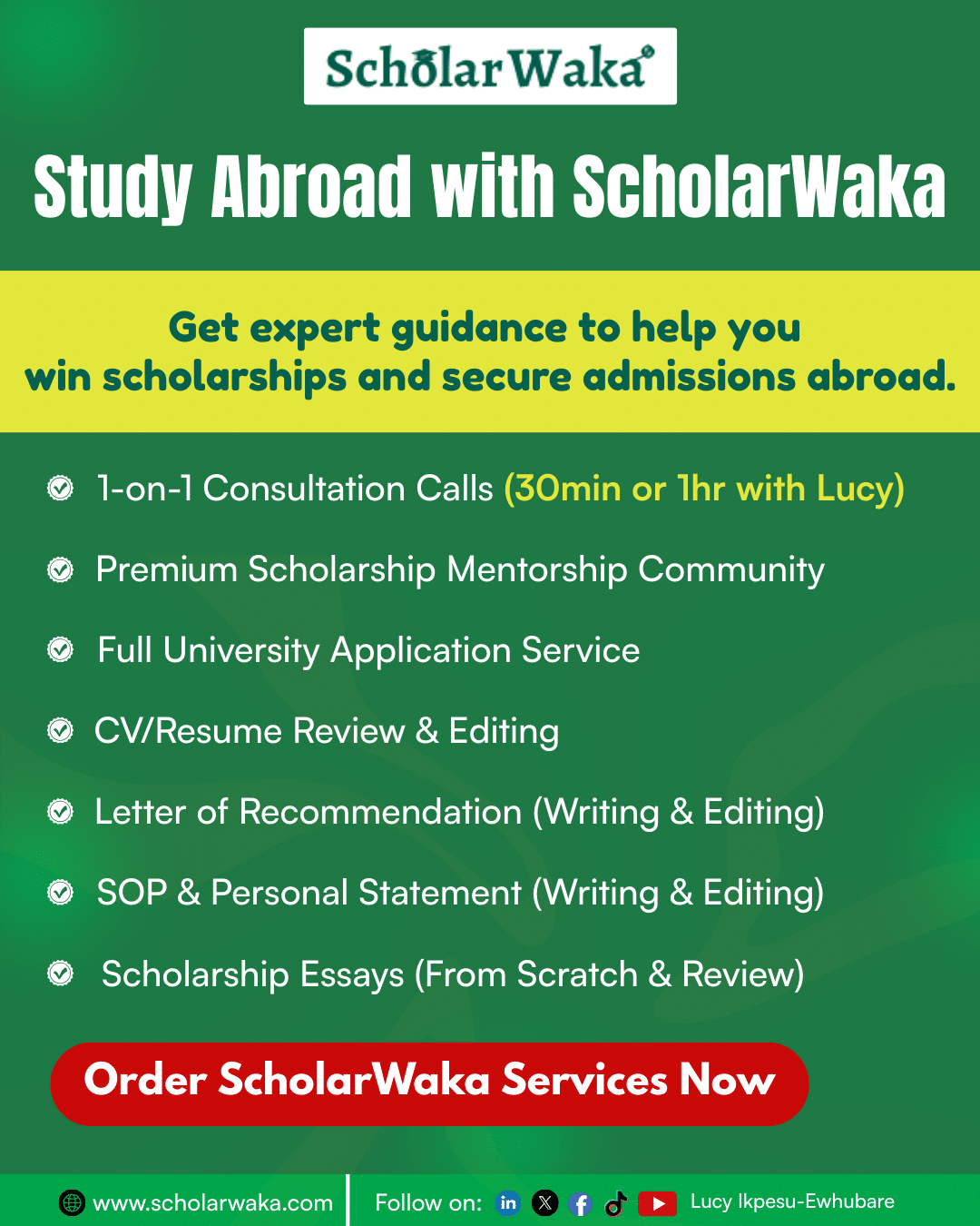ScholarWaka services ad banner