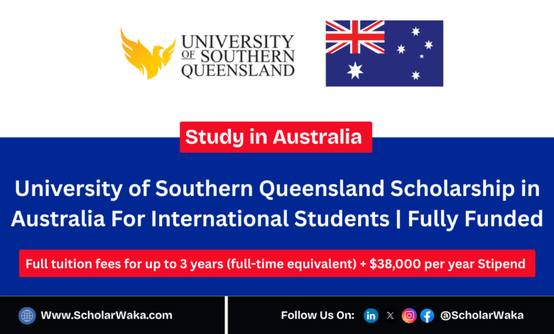 University of Southern Queensland Scholarship in Australia 2026 For International Students | Fully Funded - ScholarWaka