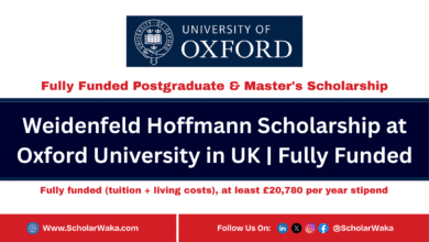 Weidenfeld Hoffmann Scholarship 2026 at Oxford University in UK | Fully Funded - ScholarWaka