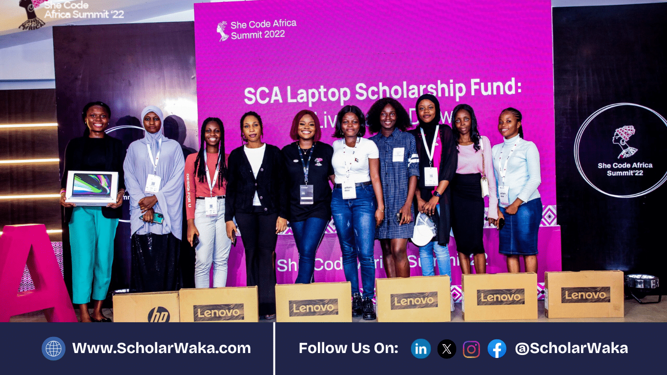 She Code Africa Laptop Scholarship 2025 | ScholarWaka