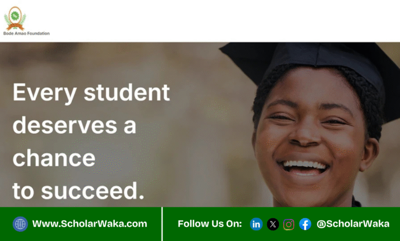 Bode Amao Foundation (BAF) Scholarship For Nigerians | How to Apply - ScholarWaka