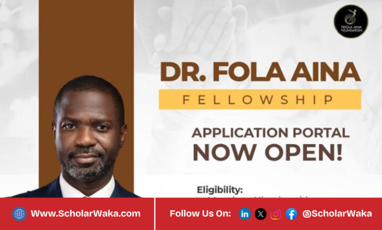 Dr Fola Aina Fellowship 2026 | How to Apply - ScholarWaka