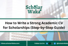 How to Write a Strong Academic CV for Scholarships (Step-by-Step Guide) - ScholarWaka