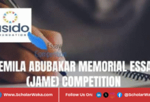Jemila Abubakar Memorial Essay Competition (JAME) 2026 | How To Apply - ScholarWaka