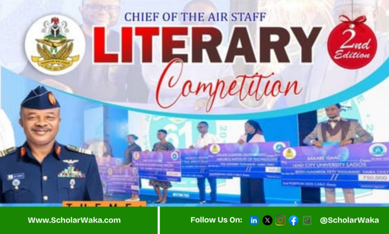 Nigerian Air Force Chief of the Air Staff Literary Competition 2026 | How to Apply - ScholarWaka