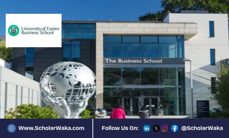 University of Exeter Business School PhD Scholarship 2026 in UK | Fully Funded - ScholarWaka