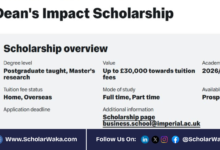 Imperial College London Dean's Impact Scholarship 2026/2027 in UK | Step by Step Process - ScholarWaka
