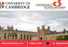 Churchill Cambridge Scholarship 2027 in UK | Fully Funded - ScholarWaka