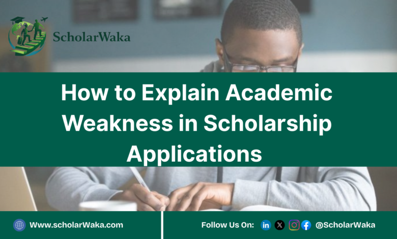 How to Explain Academic Weakness in Scholarship Applications | Scholarship Guide - ScholarWaka