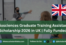 Biosciences Graduate Training Assistant Scholarship 2026 in UK | Fully Funded - ScholarWaka