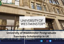 University of Westminster Postgraduate Sanctuary Scholarship in UK | Fully Funded - ScholarWaka