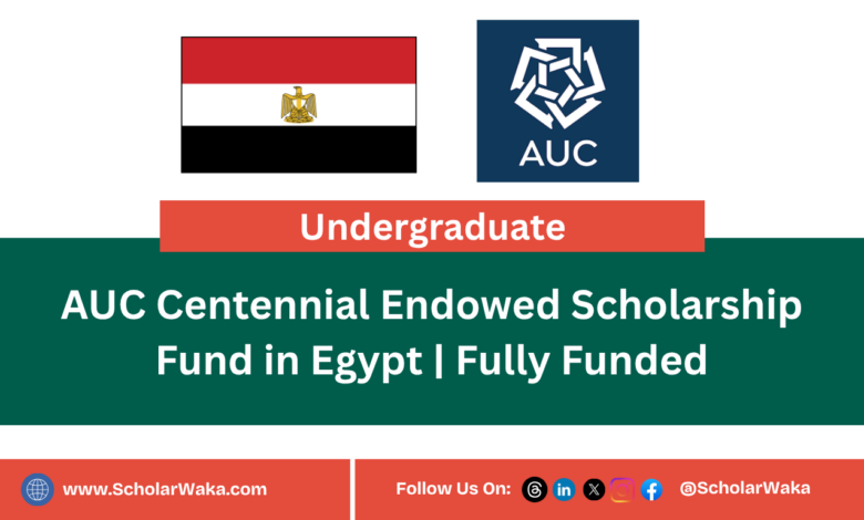 AUC Centennial Endowed Scholarship Fund in Egypt | Fully Funded - ScholarWaka