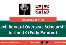 Cecil Renaud Overseas Scholarship in the UK (Fully Funded) - ScholarWaka