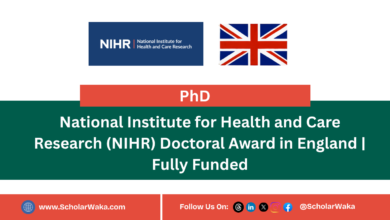 National Institute for Health and Care Research (NIHR) Doctoral Award in England | Fully Funded - ScholarWaka