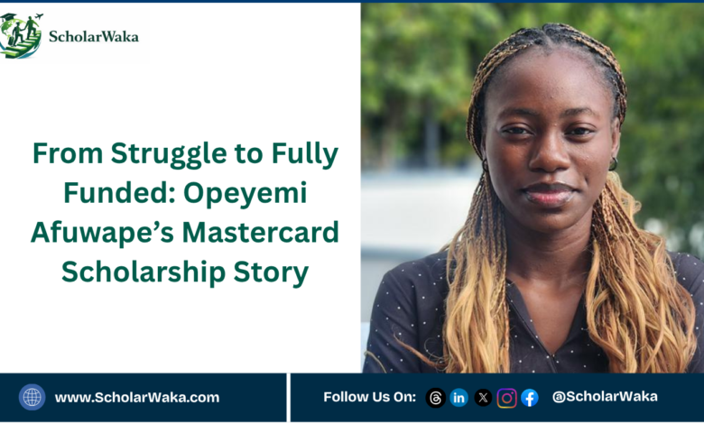 From Financial Struggle to Fully Funded Scholarship: How Opeyemi Afuwape Won the Mastercard Foundation Scholarship - ScholarWaka