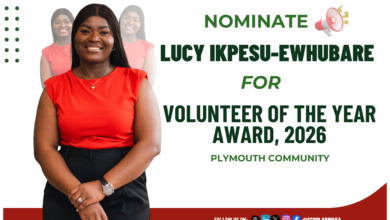 Nominate Lucy Ikpesu-Ehwubare for Plymouth Volunteer of the Year Award, 2026 - ScholarWaka