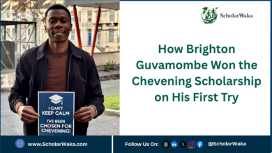 How Brighton Guvamombe Won the Chevening Scholarship on His First Try - ScholarWaka