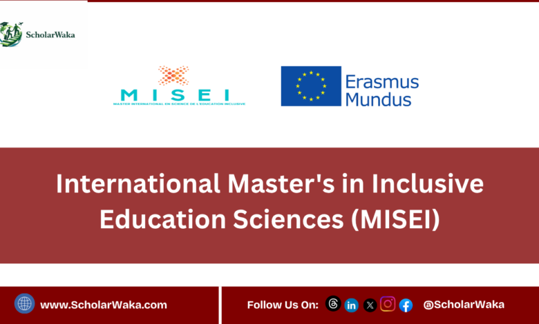 International Master's in Inclusive Education Sciences (MISEI) | How to Apply - ScholarWaka