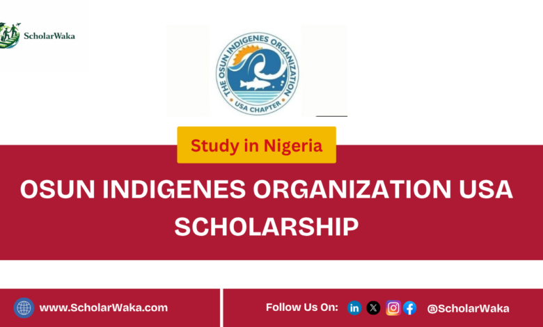 Osun Indigenes Organization USA Scholarship 2026/27 | How to Apply - ScholarWaka