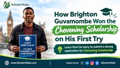 How Brighton Guvamombe Won the Chevening Scholarship on His First Try - ScholarWaka