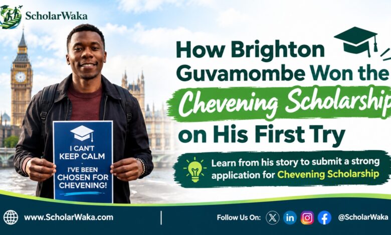 How Brighton Guvamombe Won the Chevening Scholarship on His First Try - ScholarWaka