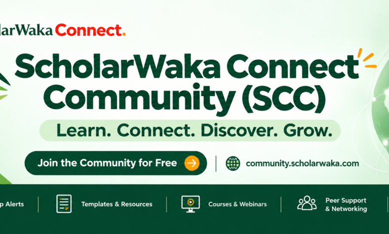 ScholarWaka Connect Community (SCC): A Community for Scholarships, Opportunities and Career Growth - ScholarWaka