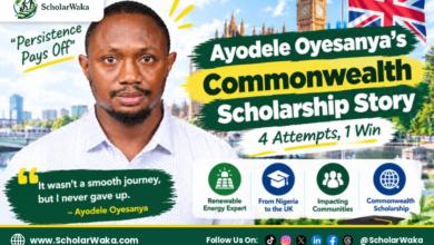 Ayodele Oyesanya’s Commonwealth Scholarship Story – 4 Attempts, 1 Win - ScholarWaka